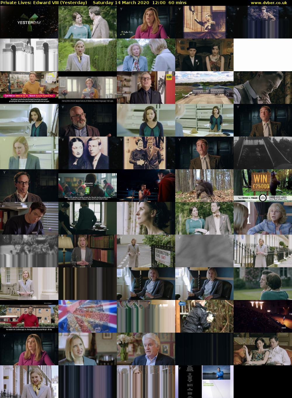 Private Lives: Edward VIII (Yesterday) Saturday 14 March 2020 12:00 - 13:00