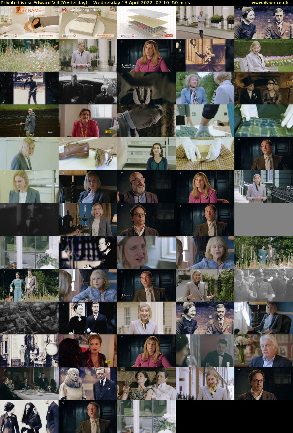 Private Lives: Edward VIII (Yesterday) Wednesday 13 April 2022 07:10 - 08:00