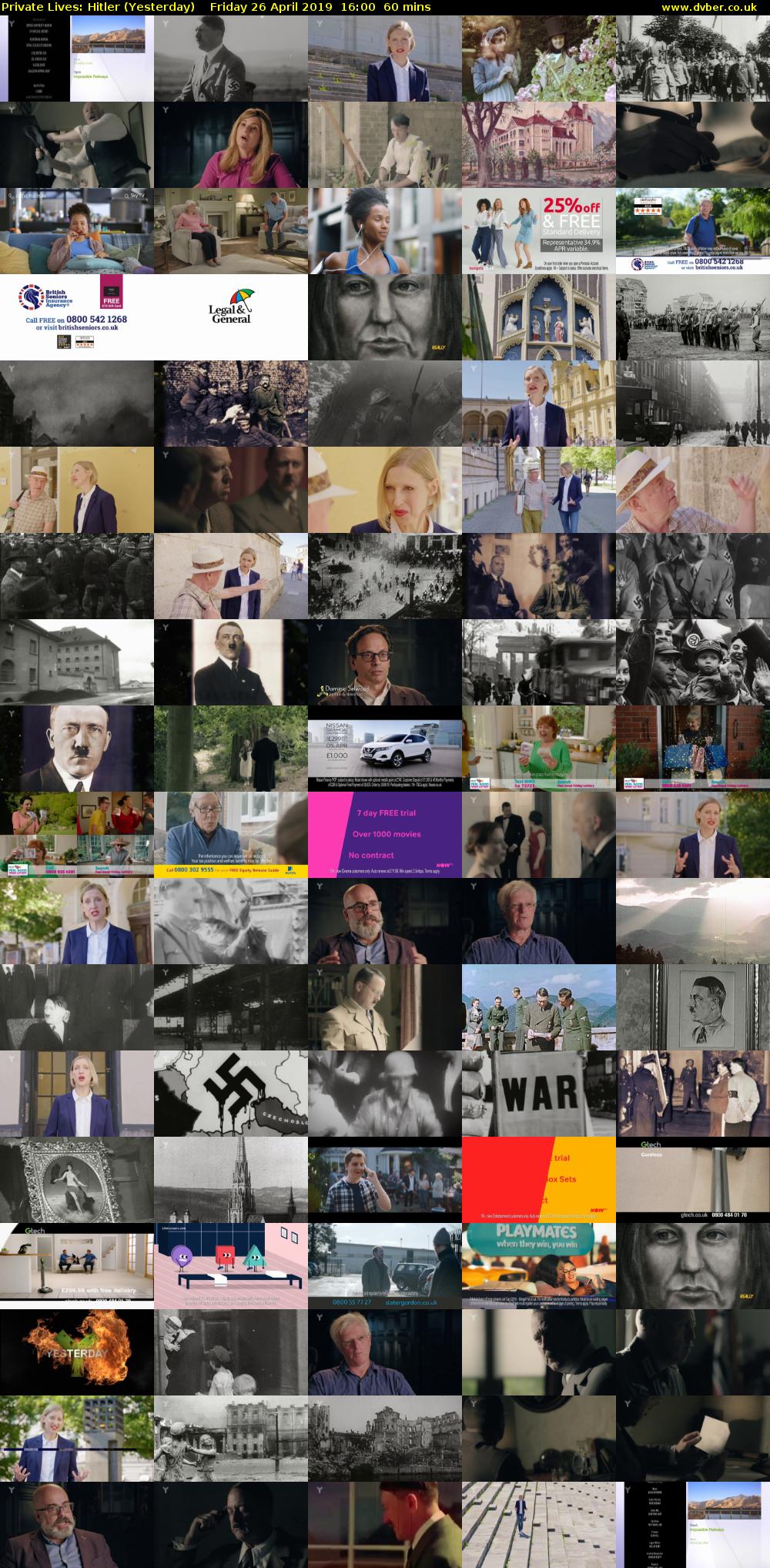 Private Lives: Hitler (Yesterday) Friday 26 April 2019 16:00 - 17:00