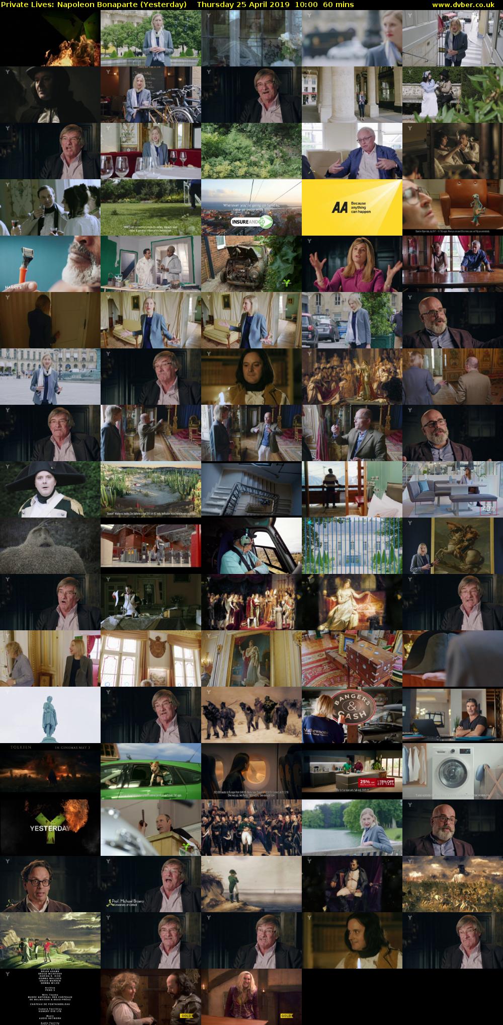 Private Lives: Napoleon Bonaparte (Yesterday) Thursday 25 April 2019 10:00 - 11:00