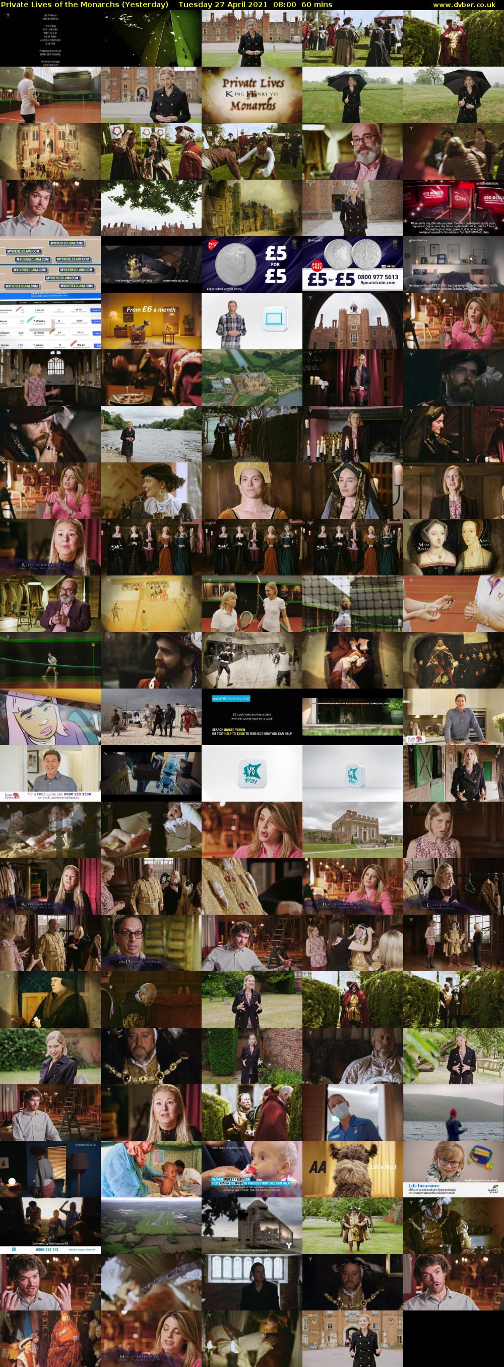 Private Lives of the Monarchs (Yesterday) Tuesday 27 April 2021 08:00 - 09:00