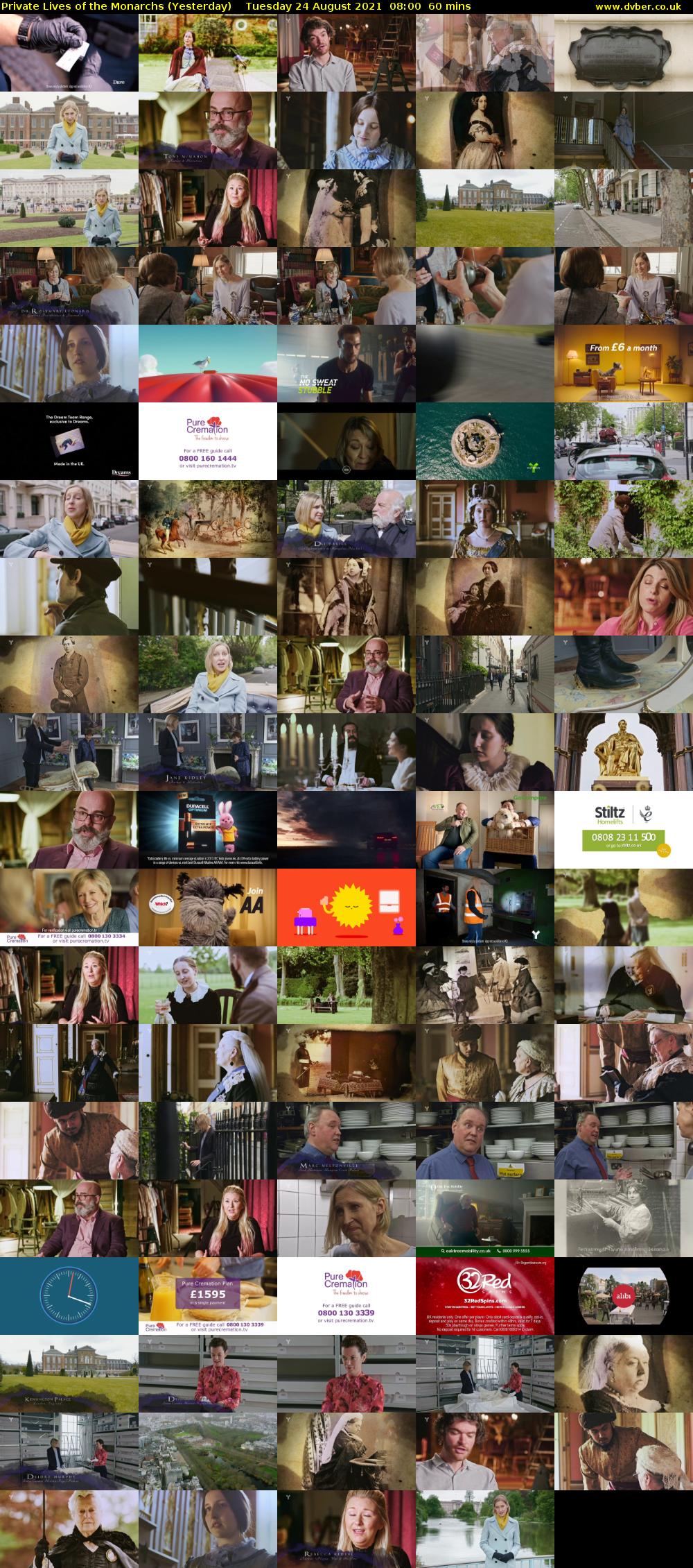Private Lives of the Monarchs (Yesterday) Tuesday 24 August 2021 08:00 - 09:00