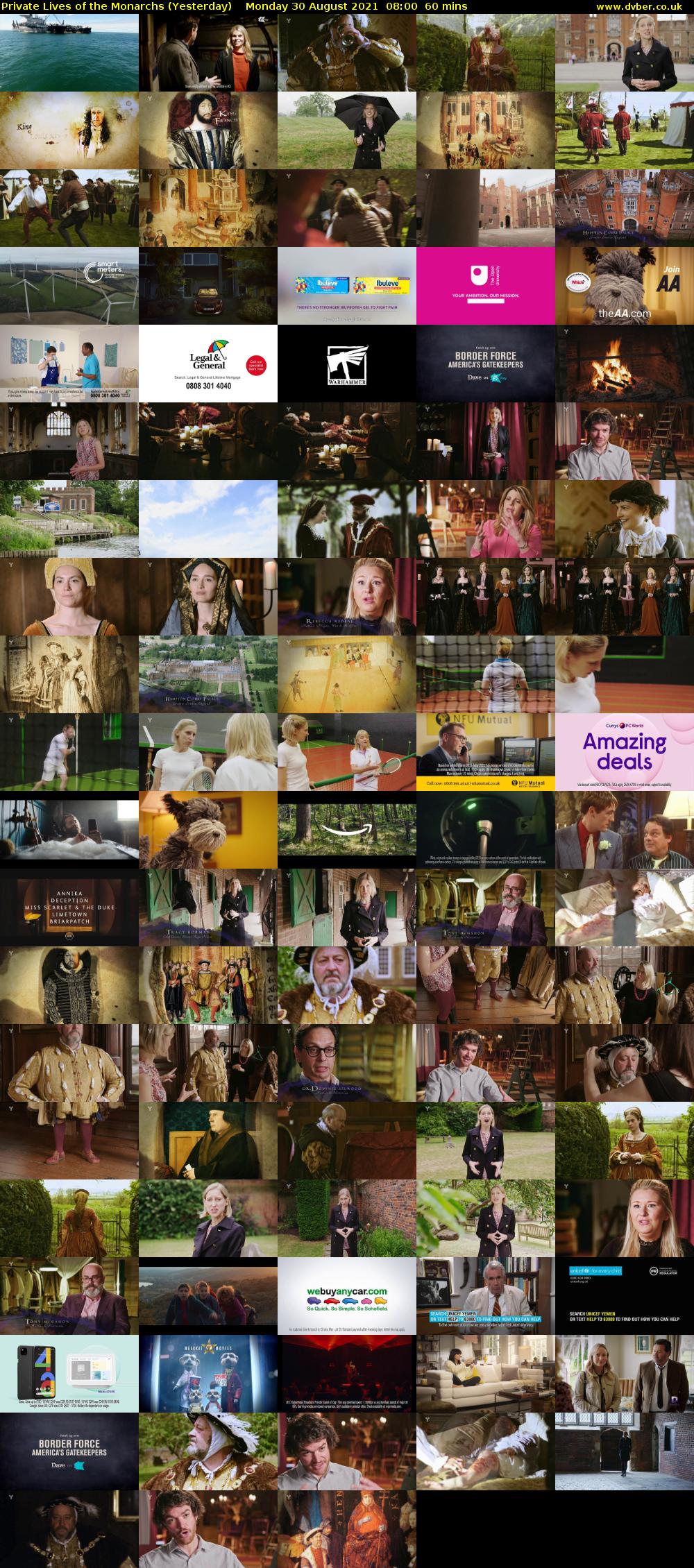 Private Lives of the Monarchs (Yesterday) Monday 30 August 2021 08:00 - 09:00
