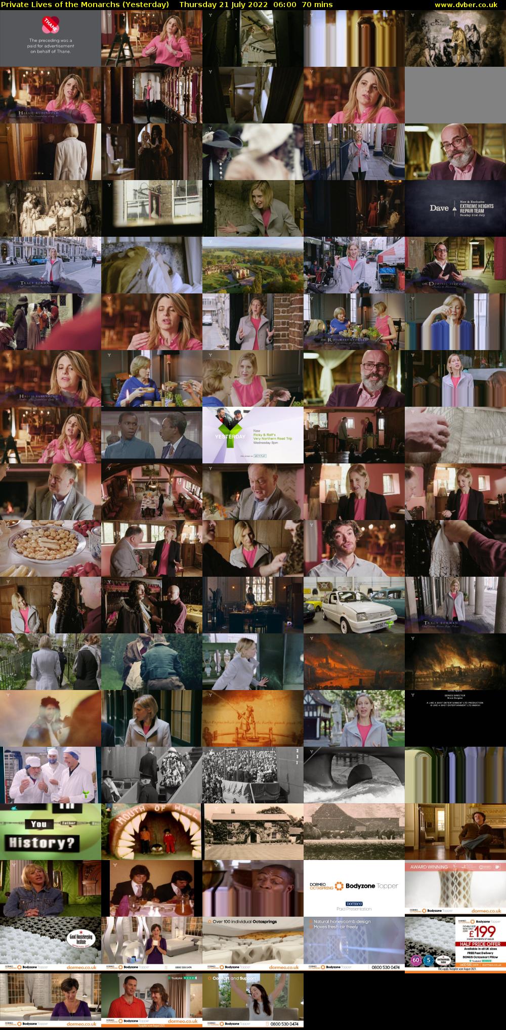 Private Lives of the Monarchs (Yesterday) Thursday 21 July 2022 06:00 - 07:10