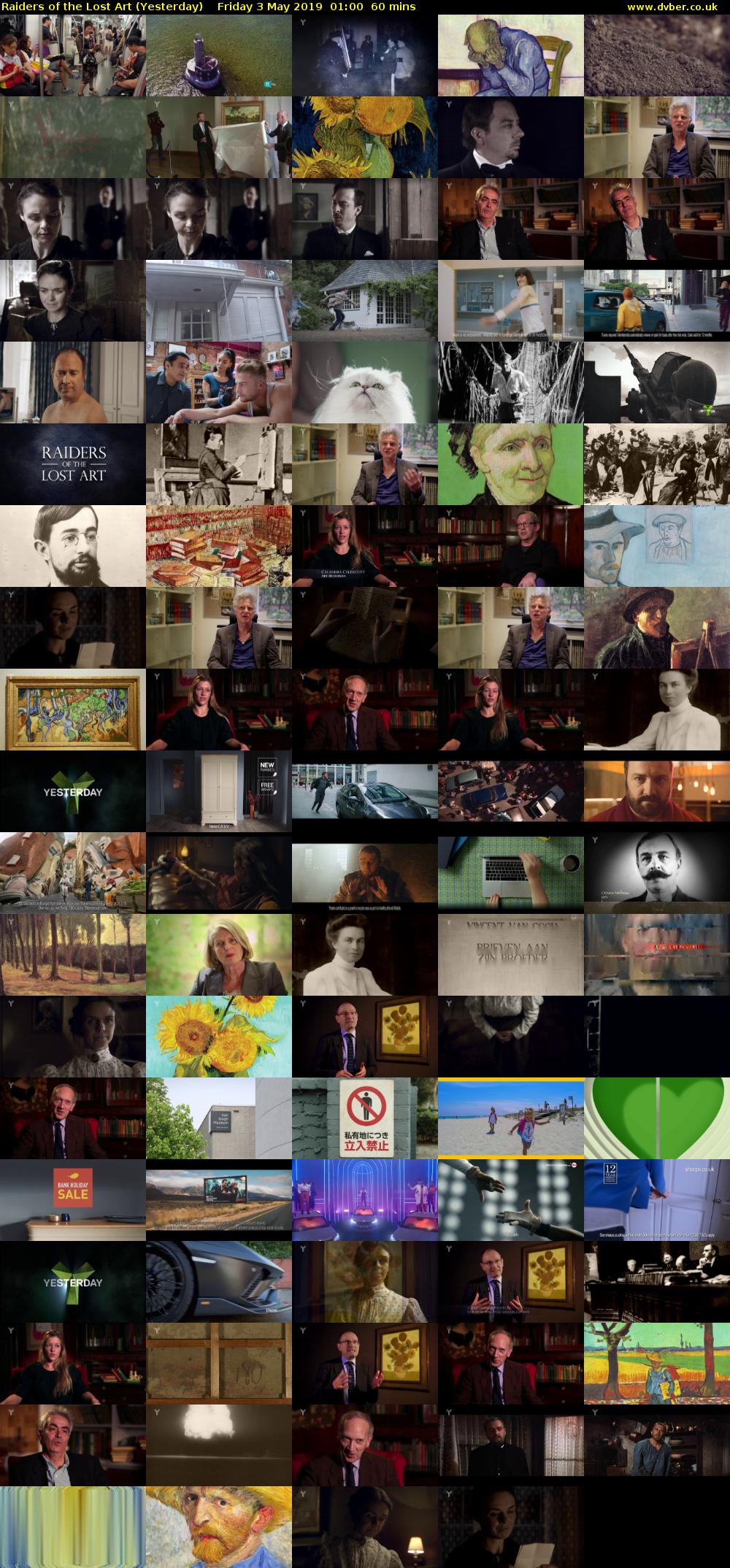 Raiders of the Lost Art (Yesterday) Friday 3 May 2019 01:00 - 02:00
