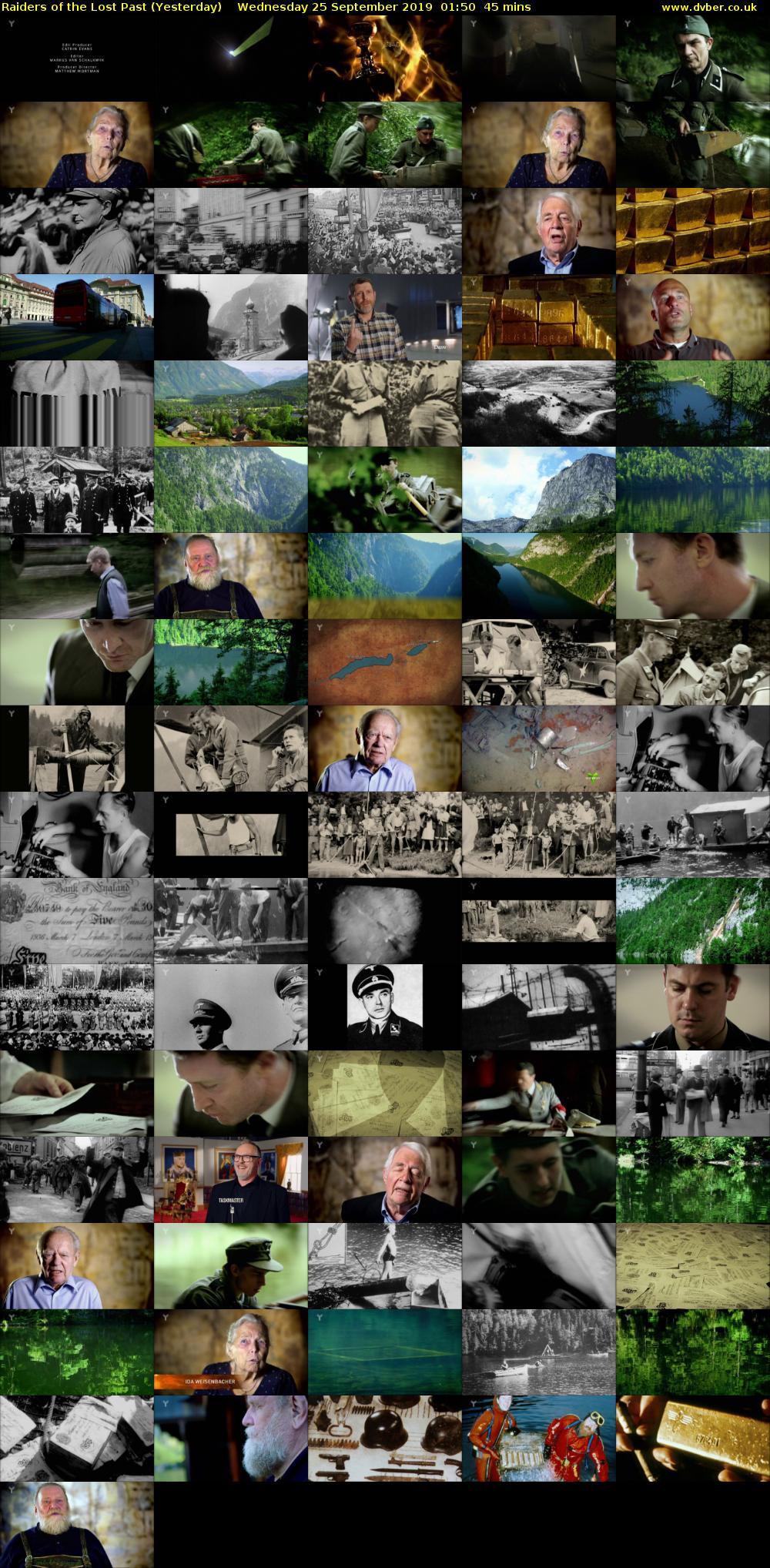 Raiders of the Lost Past (Yesterday) Wednesday 25 September 2019 01:50 - 02:35