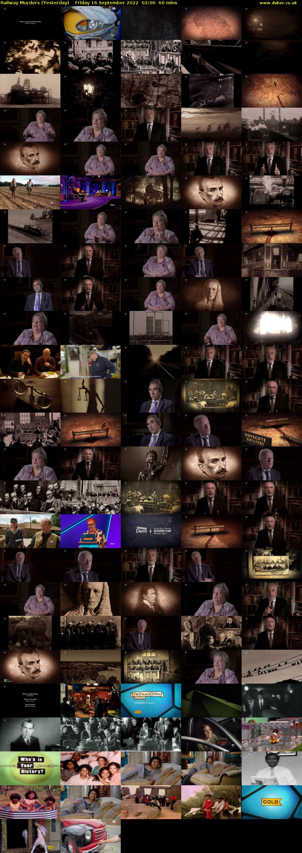 Railway Murders (Yesterday) Friday 16 September 2022 02:00 - 03:00