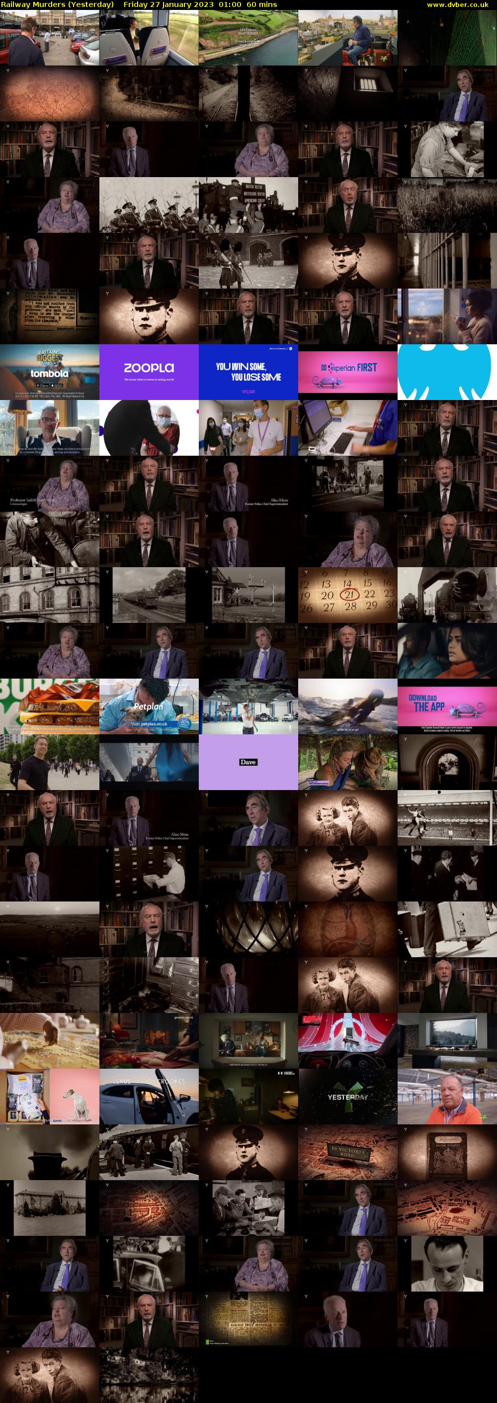 Railway Murders (Yesterday) Friday 27 January 2023 01:00 - 02:00