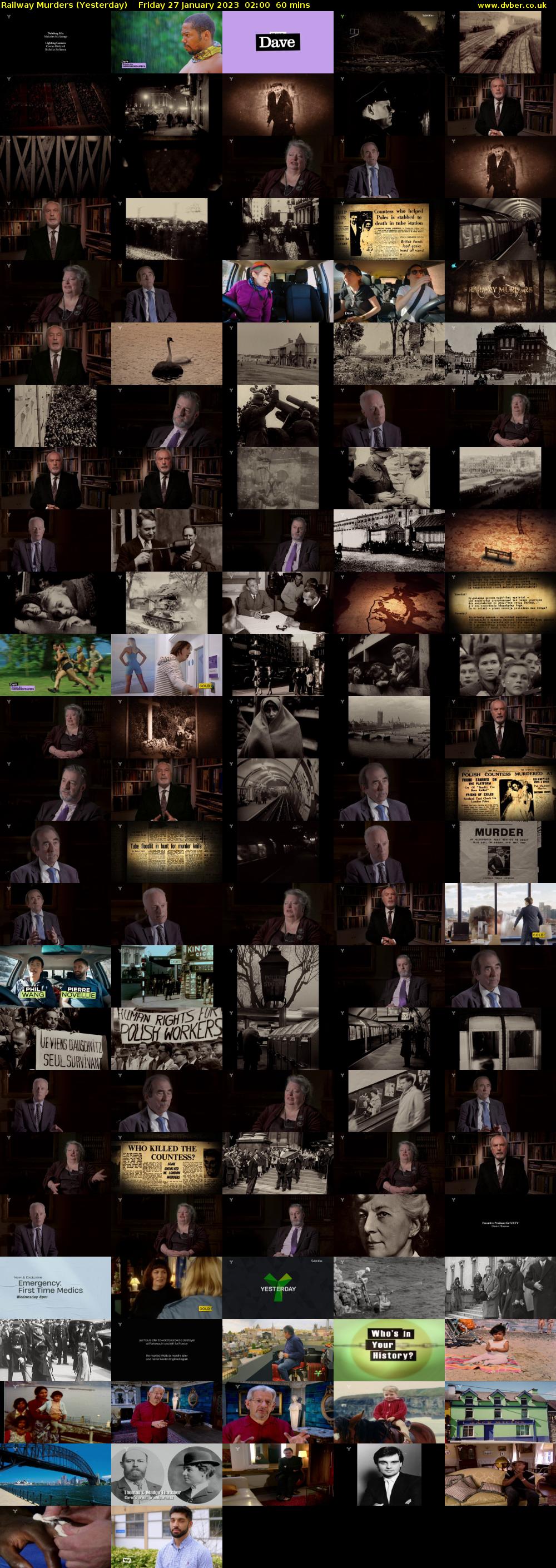 Railway Murders (Yesterday) Friday 27 January 2023 02:00 - 03:00