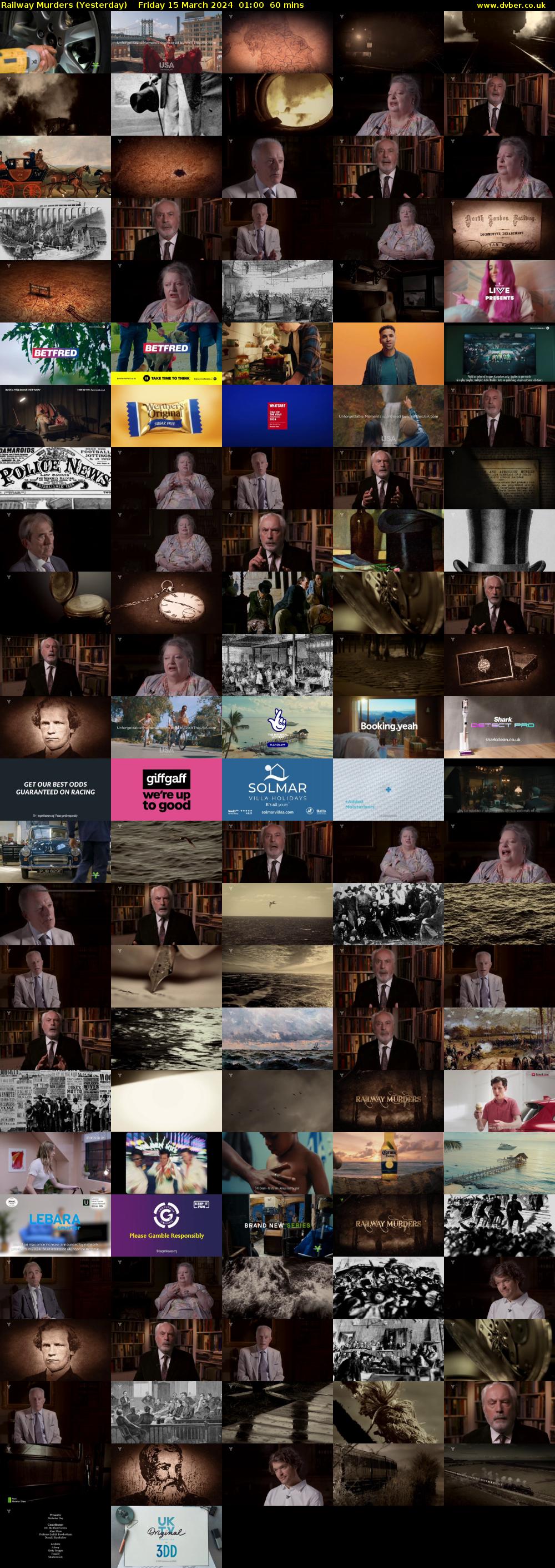 Railway Murders (Yesterday) Friday 15 March 2024 01:00 - 02:00