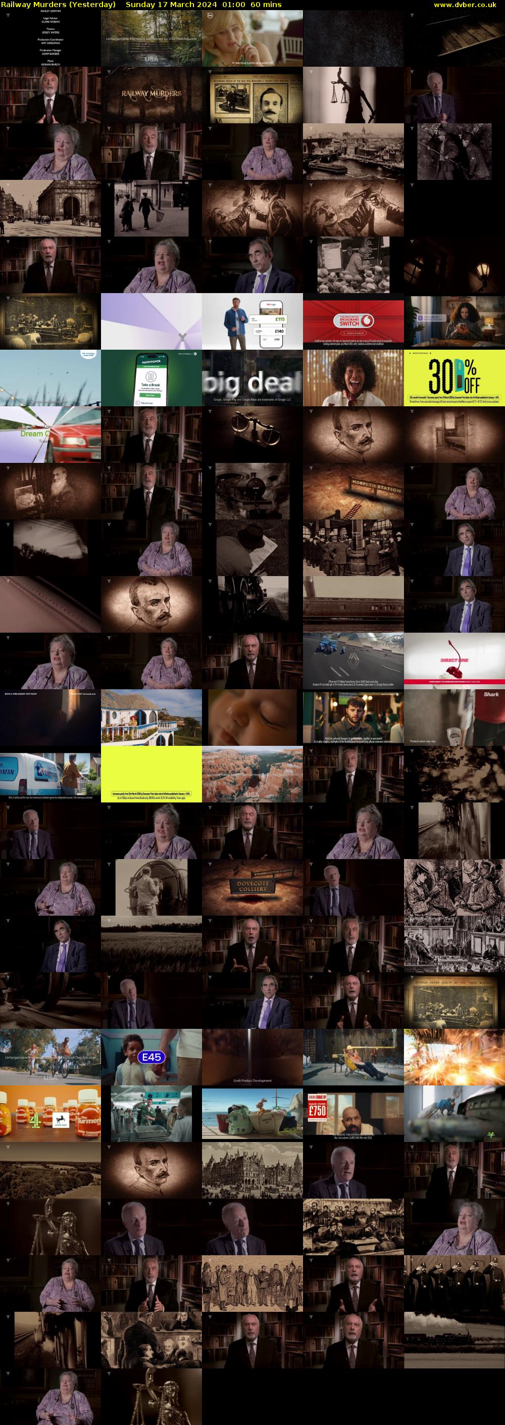 Railway Murders (Yesterday) Sunday 17 March 2024 01:00 - 02:00