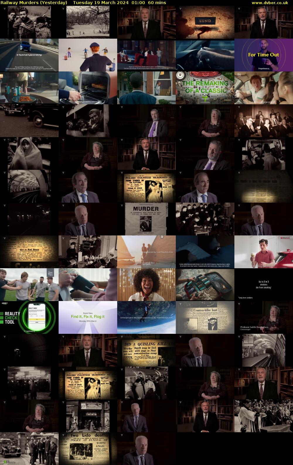 Railway Murders (Yesterday) Tuesday 19 March 2024 01:00 - 02:00
