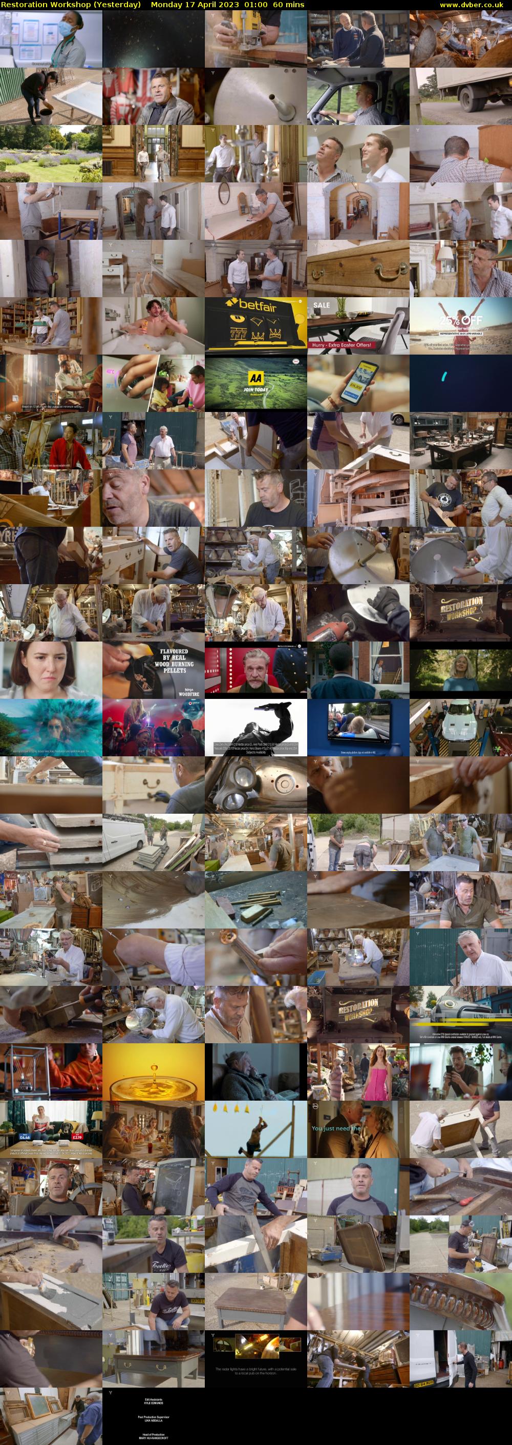 Restoration Workshop (Yesterday) Monday 17 April 2023 01:00 - 02:00
