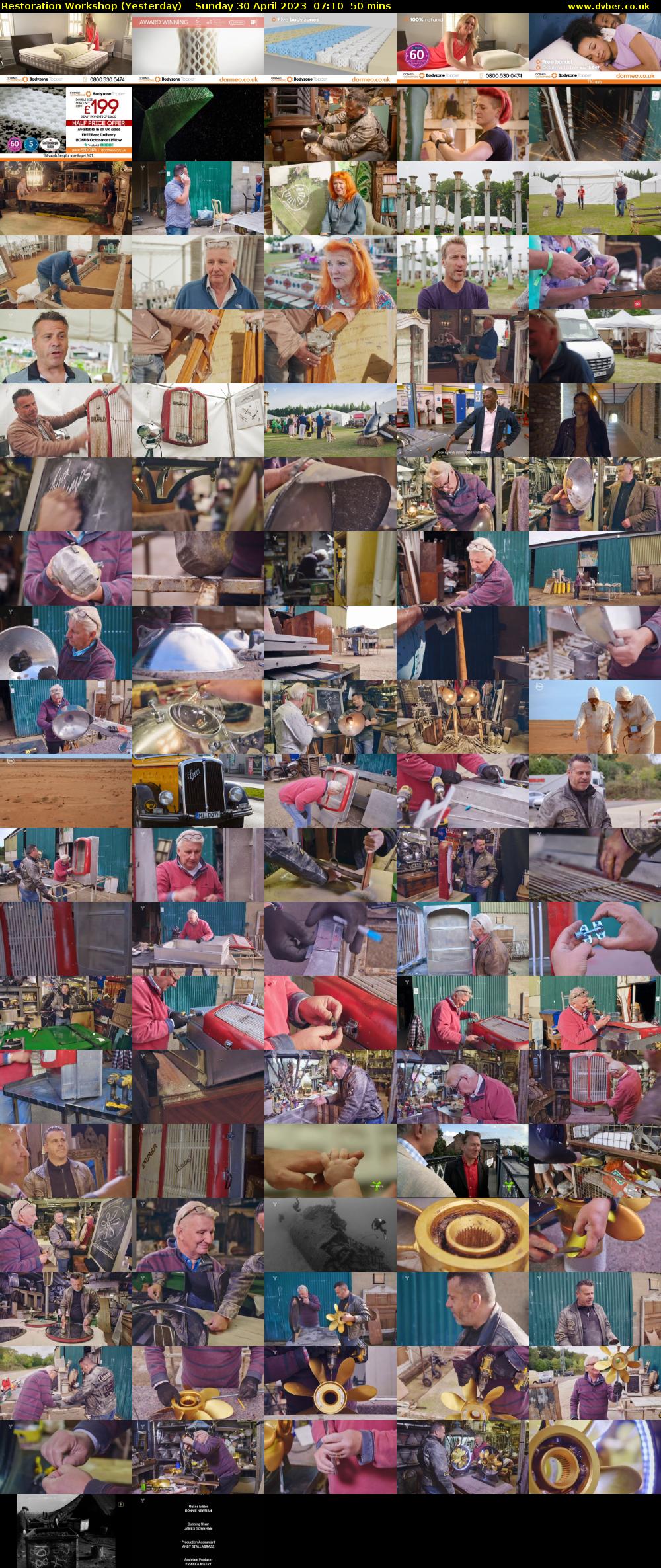 Restoration Workshop (Yesterday) Sunday 30 April 2023 07:10 - 08:00