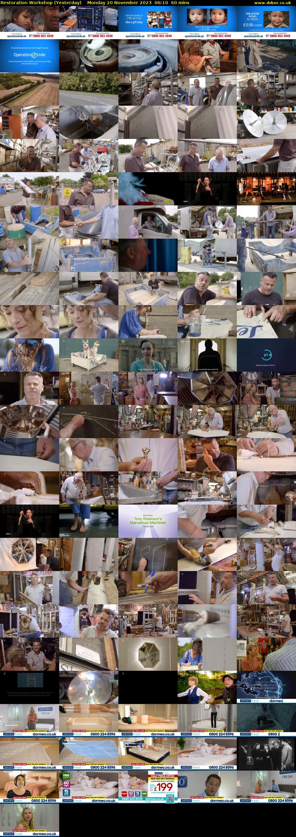 Restoration Workshop (Yesterday) Monday 20 November 2023 06:10 - 07:10