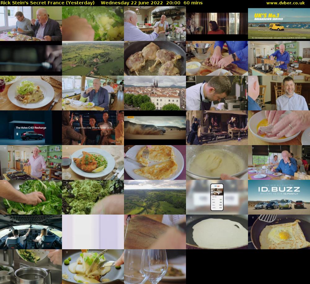 Rick Stein's Secret France (Yesterday) Wednesday 22 June 2022 20:00 - 21:00