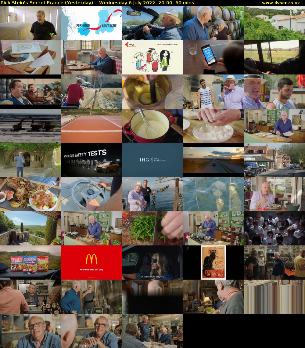 Rick Stein's Secret France (Yesterday) Wednesday 6 July 2022 20:00 - 21:00