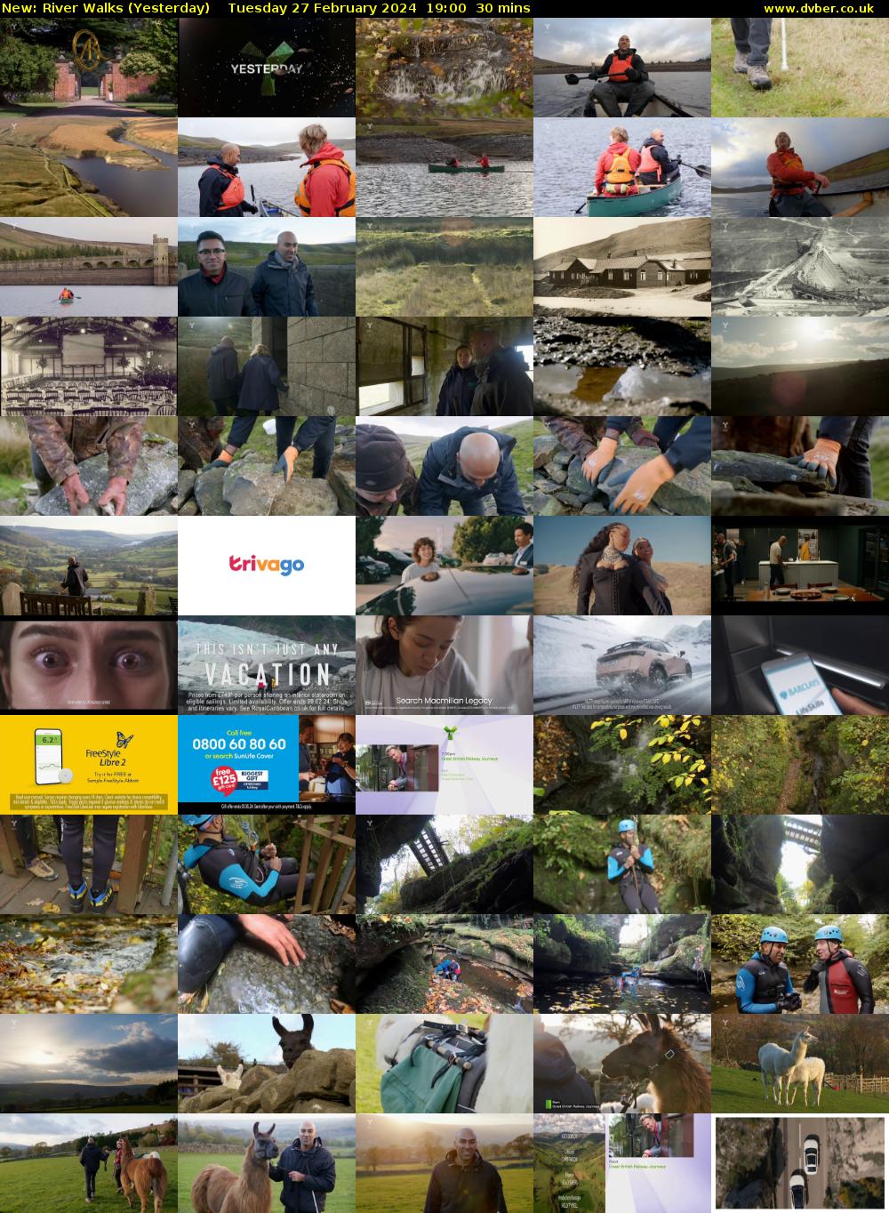 River Walks (Yesterday) Tuesday 27 February 2024 19:00 - 19:30