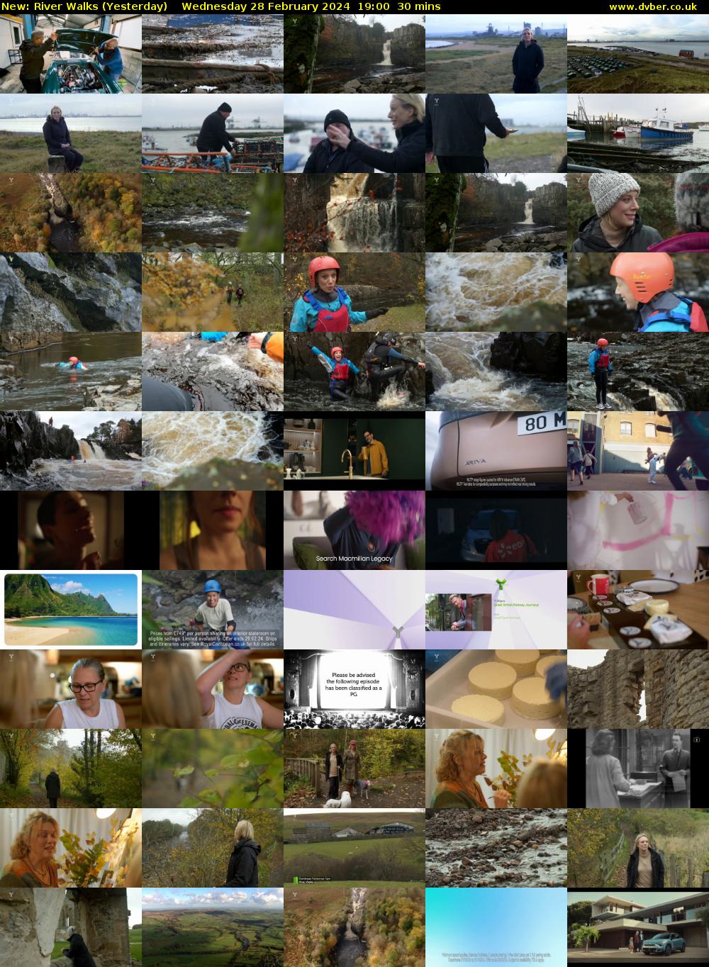 River Walks (Yesterday) Wednesday 28 February 2024 19:00 - 19:30