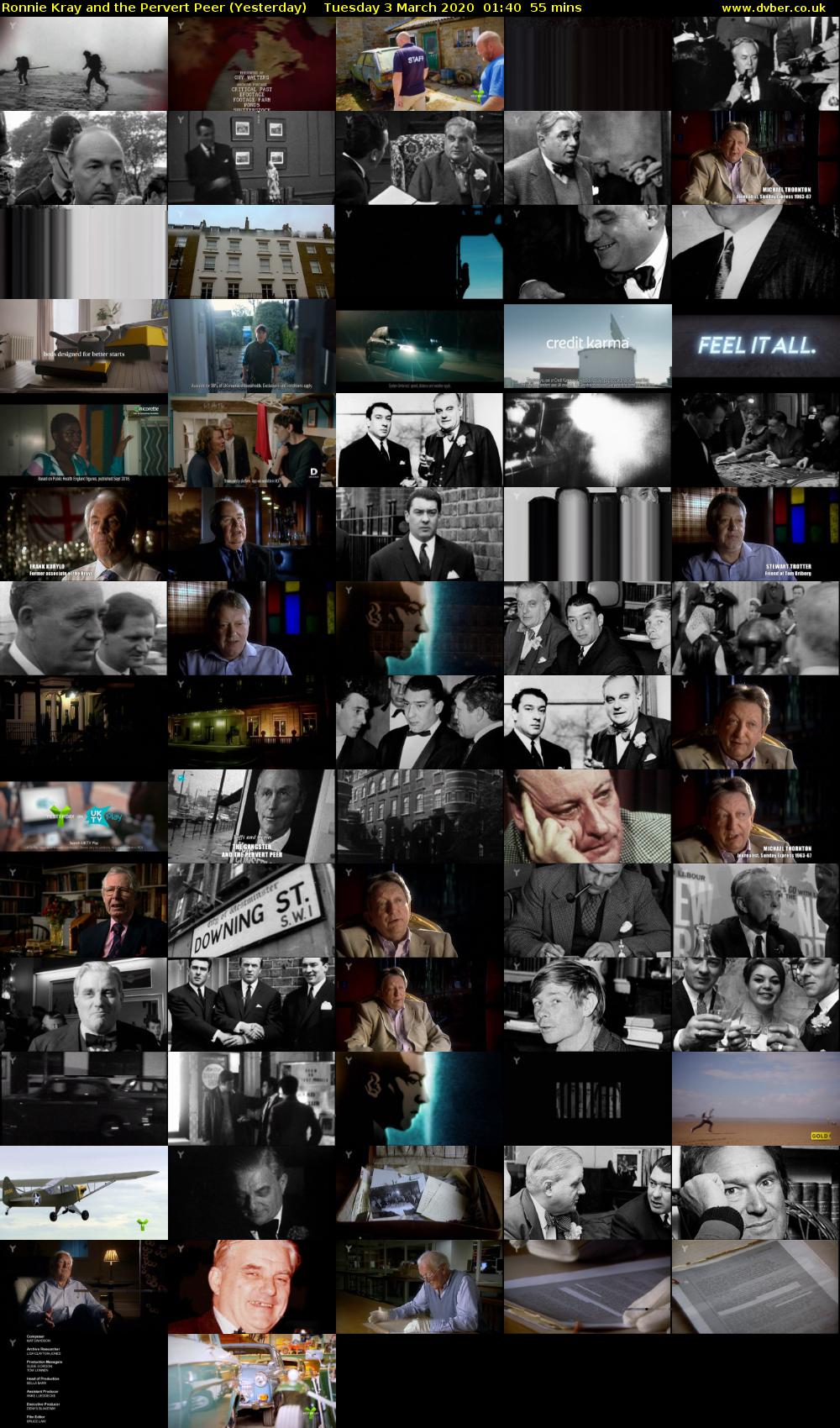 Ronnie Kray and the Pervert Peer (Yesterday) Tuesday 3 March 2020 01:40 - 02:35