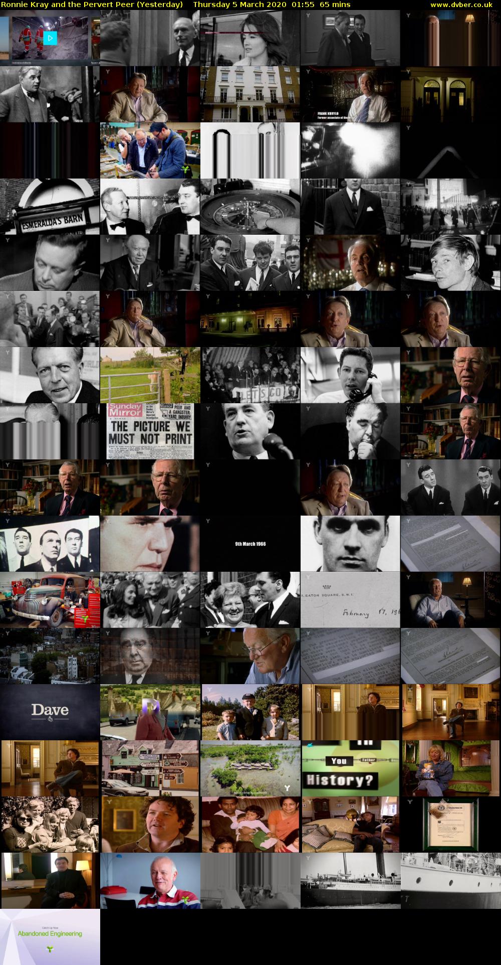 Ronnie Kray and the Pervert Peer (Yesterday) Thursday 5 March 2020 01:55 - 03:00