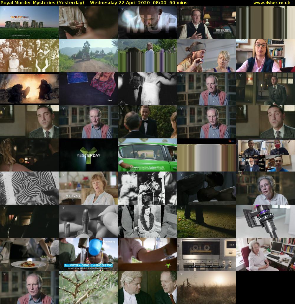 Royal Murder Mysteries (Yesterday) Wednesday 22 April 2020 08:00 - 09:00