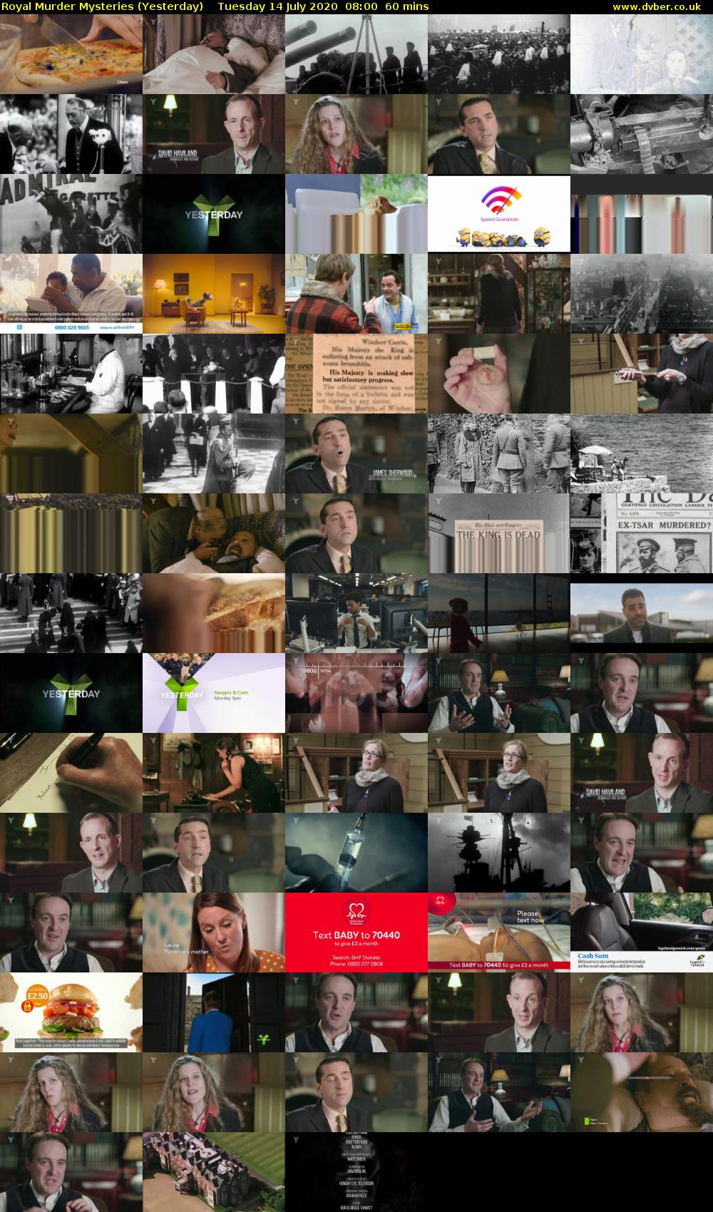 Royal Murder Mysteries (Yesterday) Tuesday 14 July 2020 08:00 - 09:00