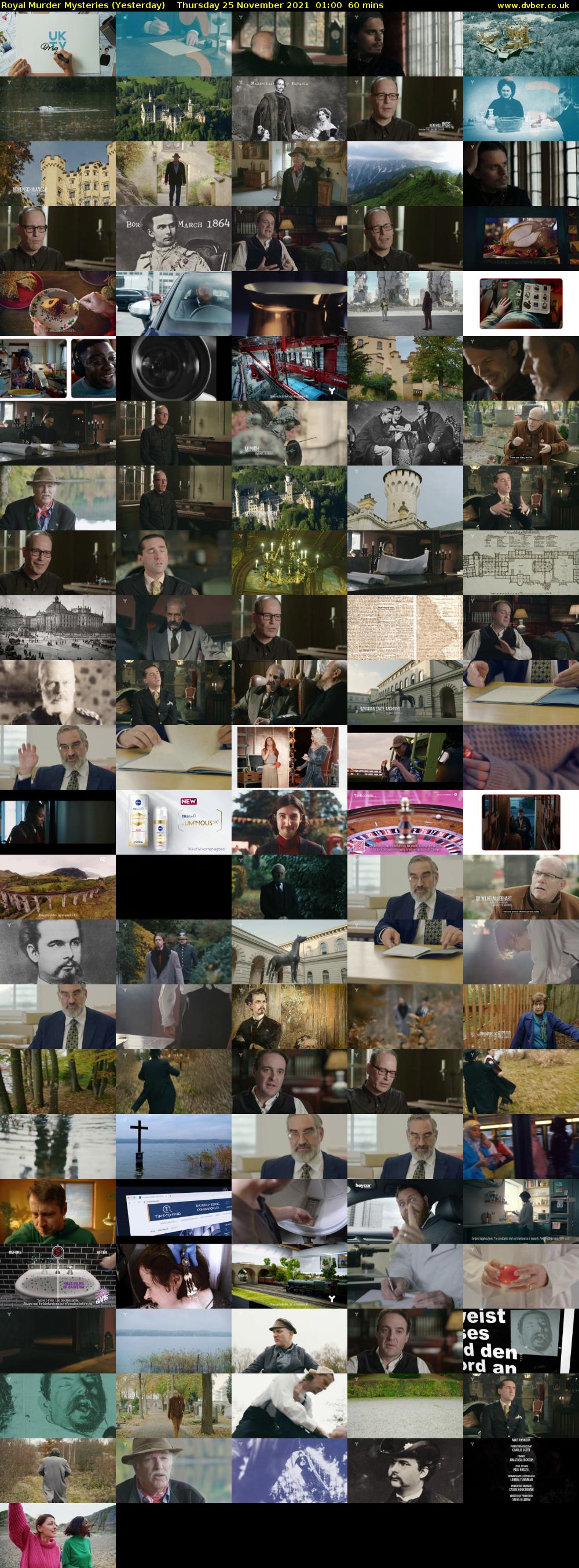 Royal Murder Mysteries (Yesterday) Thursday 25 November 2021 01:00 - 02:00