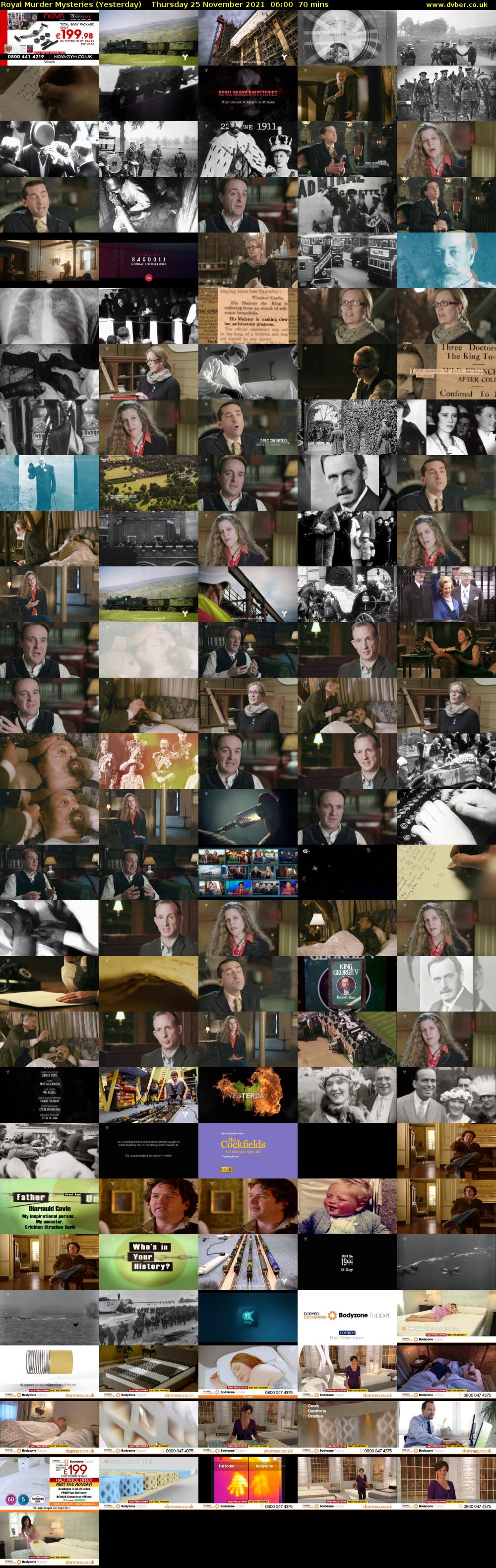 Royal Murder Mysteries (Yesterday) Thursday 25 November 2021 06:00 - 07:10