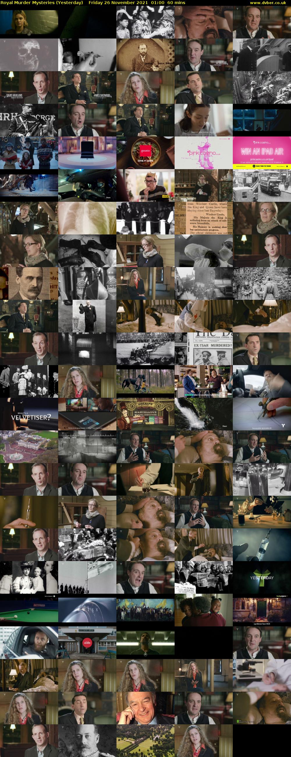Royal Murder Mysteries (Yesterday) Friday 26 November 2021 01:00 - 02:00