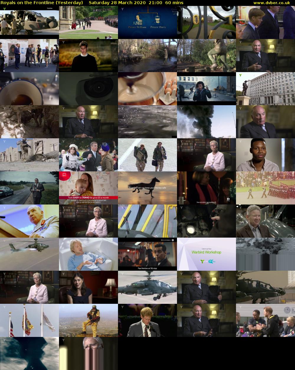 Royals on the Frontline (Yesterday) Saturday 28 March 2020 21:00 - 22:00