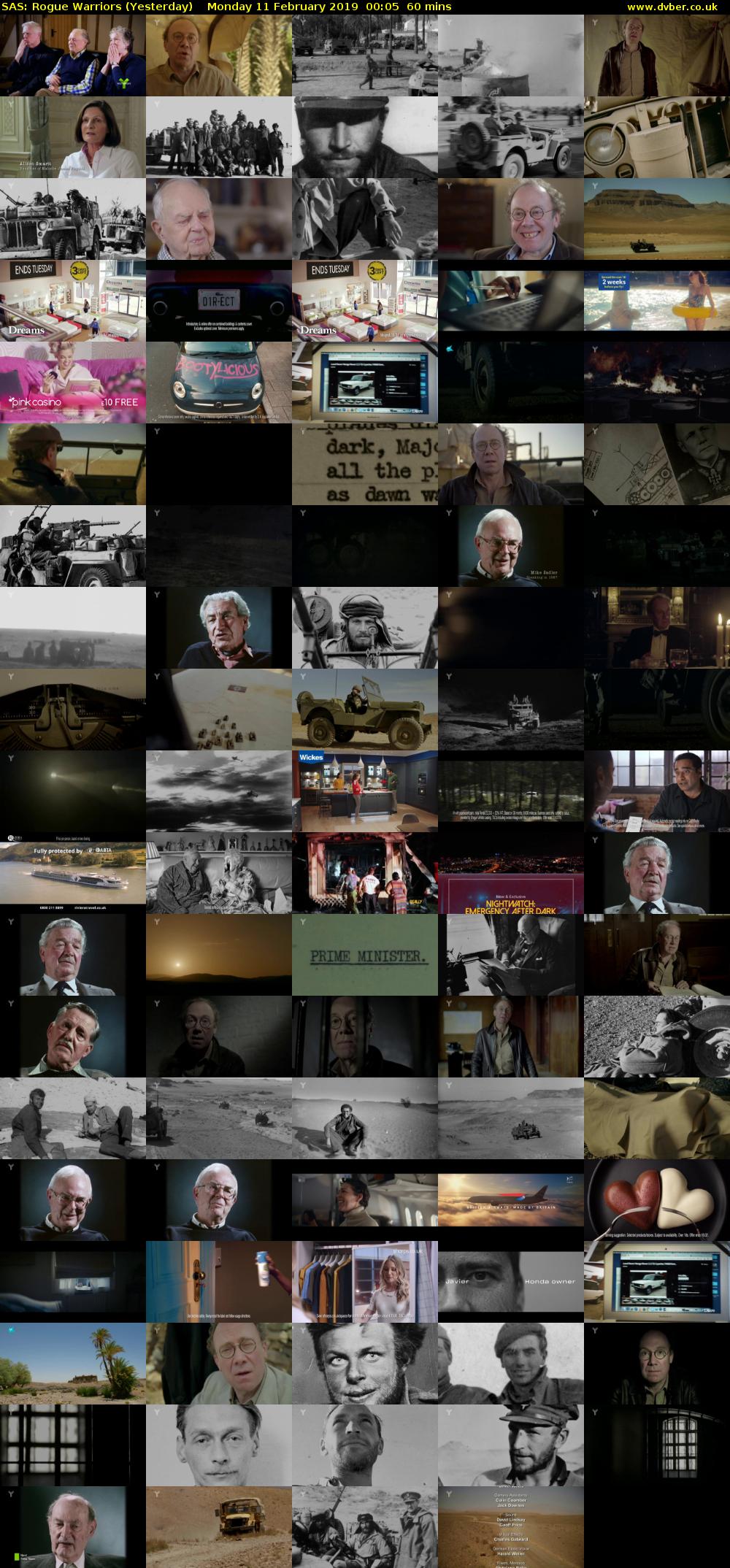 SAS: Rogue Warriors (Yesterday) Monday 11 February 2019 00:05 - 01:05