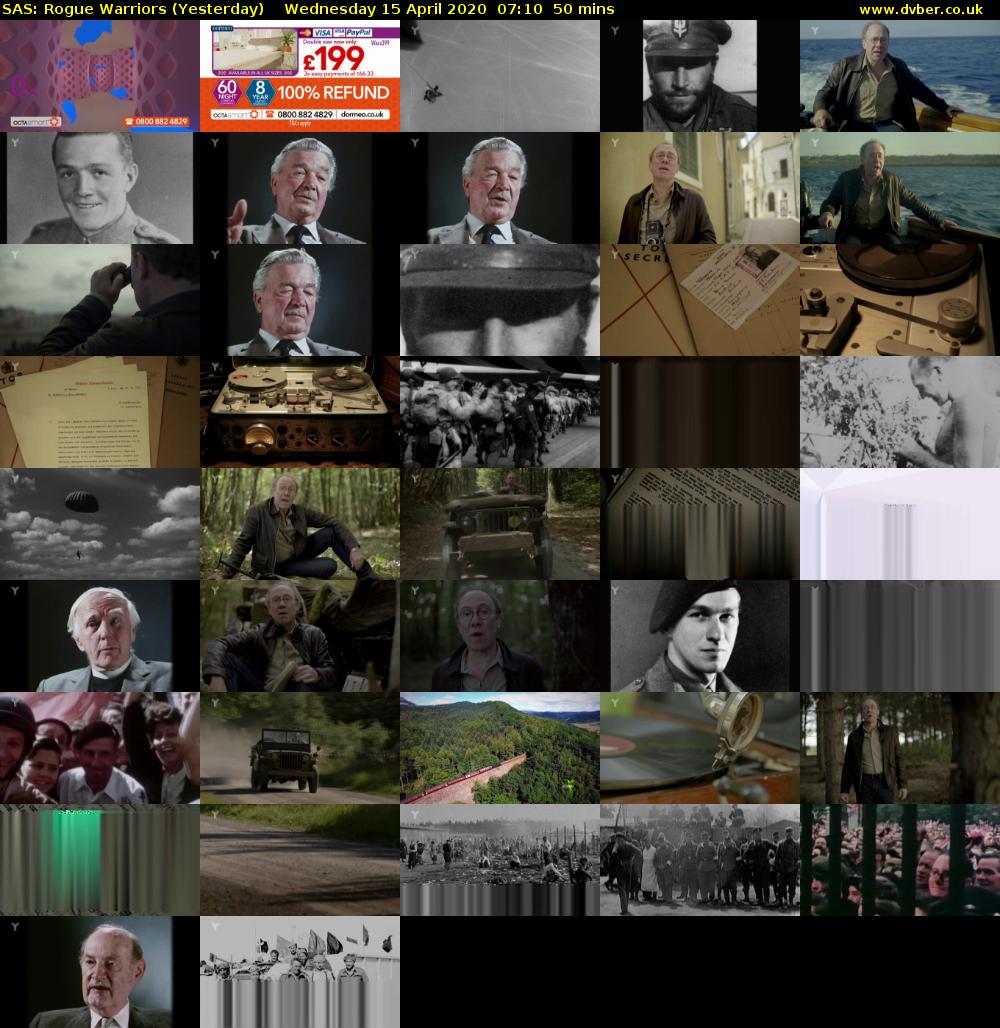 SAS: Rogue Warriors (Yesterday) Wednesday 15 April 2020 07:10 - 08:00