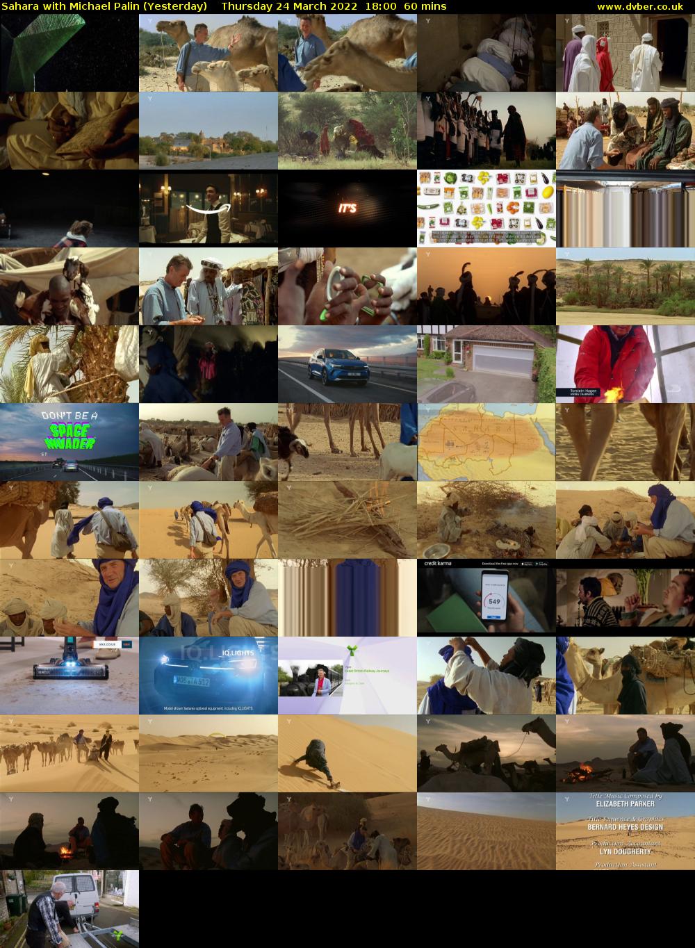 Sahara with Michael Palin (Yesterday) Thursday 24 March 2022 18:00 - 19:00
