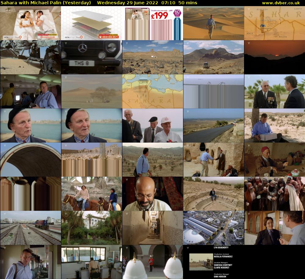 Sahara with Michael Palin (Yesterday) Wednesday 29 June 2022 07:10 - 08:00