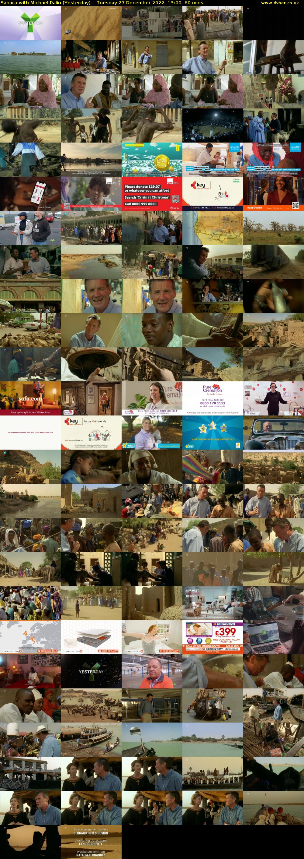Sahara with Michael Palin (Yesterday) Tuesday 27 December 2022 13:00 - 14:00