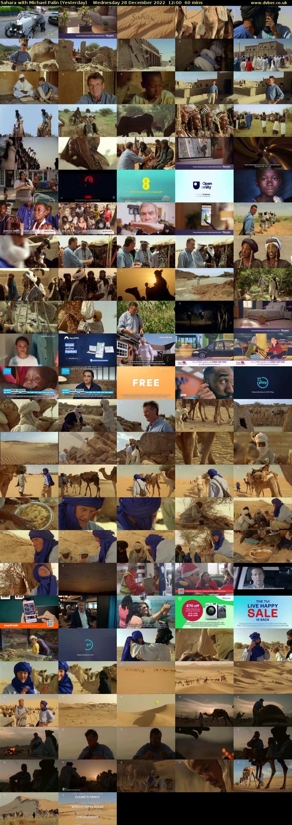 Sahara with Michael Palin (Yesterday) Wednesday 28 December 2022 12:00 - 13:00