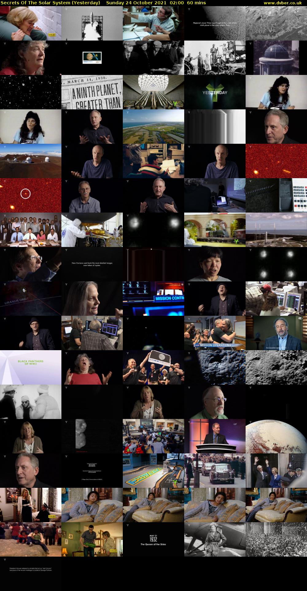 Secrets Of The Solar System (Yesterday) Sunday 24 October 2021 02:00 - 03:00