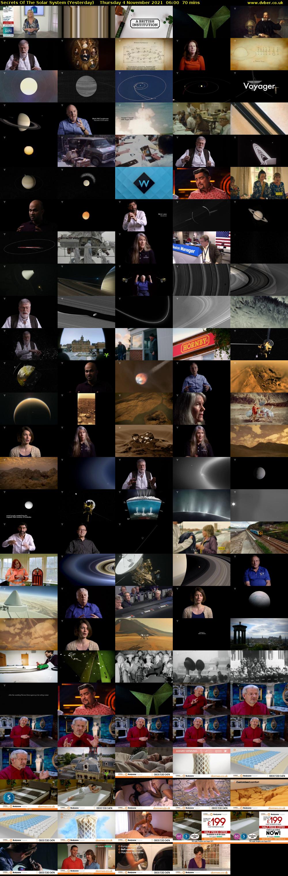 Secrets Of The Solar System (Yesterday) Thursday 4 November 2021 06:00 - 07:10