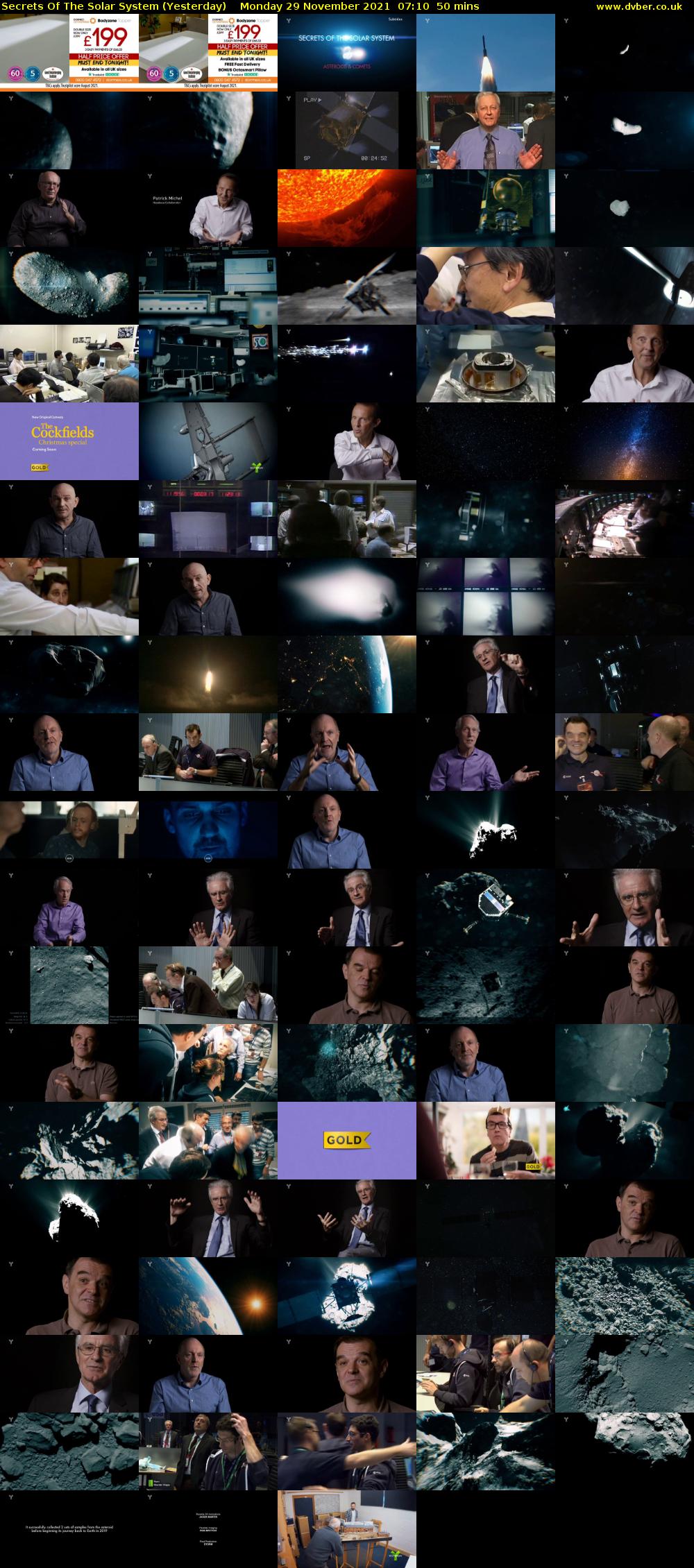 Secrets Of The Solar System (Yesterday) Monday 29 November 2021 07:10 - 08:00