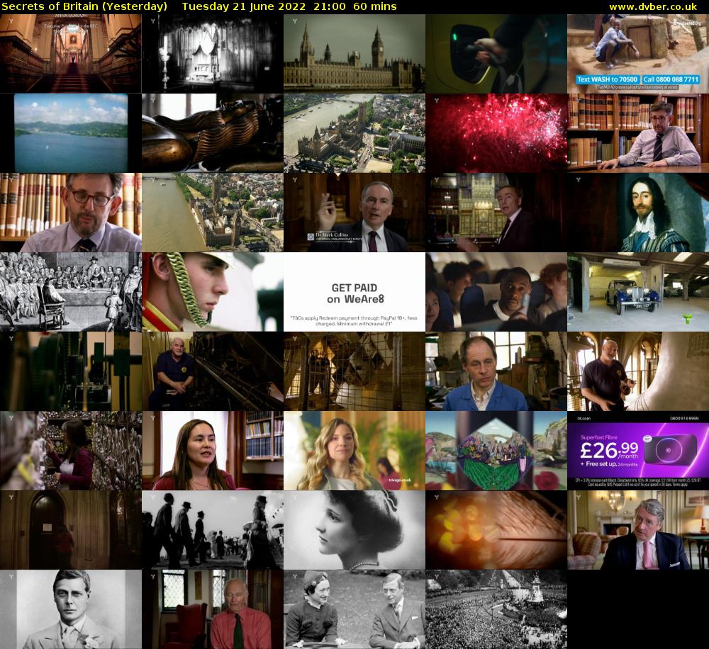 Secrets of Britain (Yesterday) Tuesday 21 June 2022 21:00 - 22:00