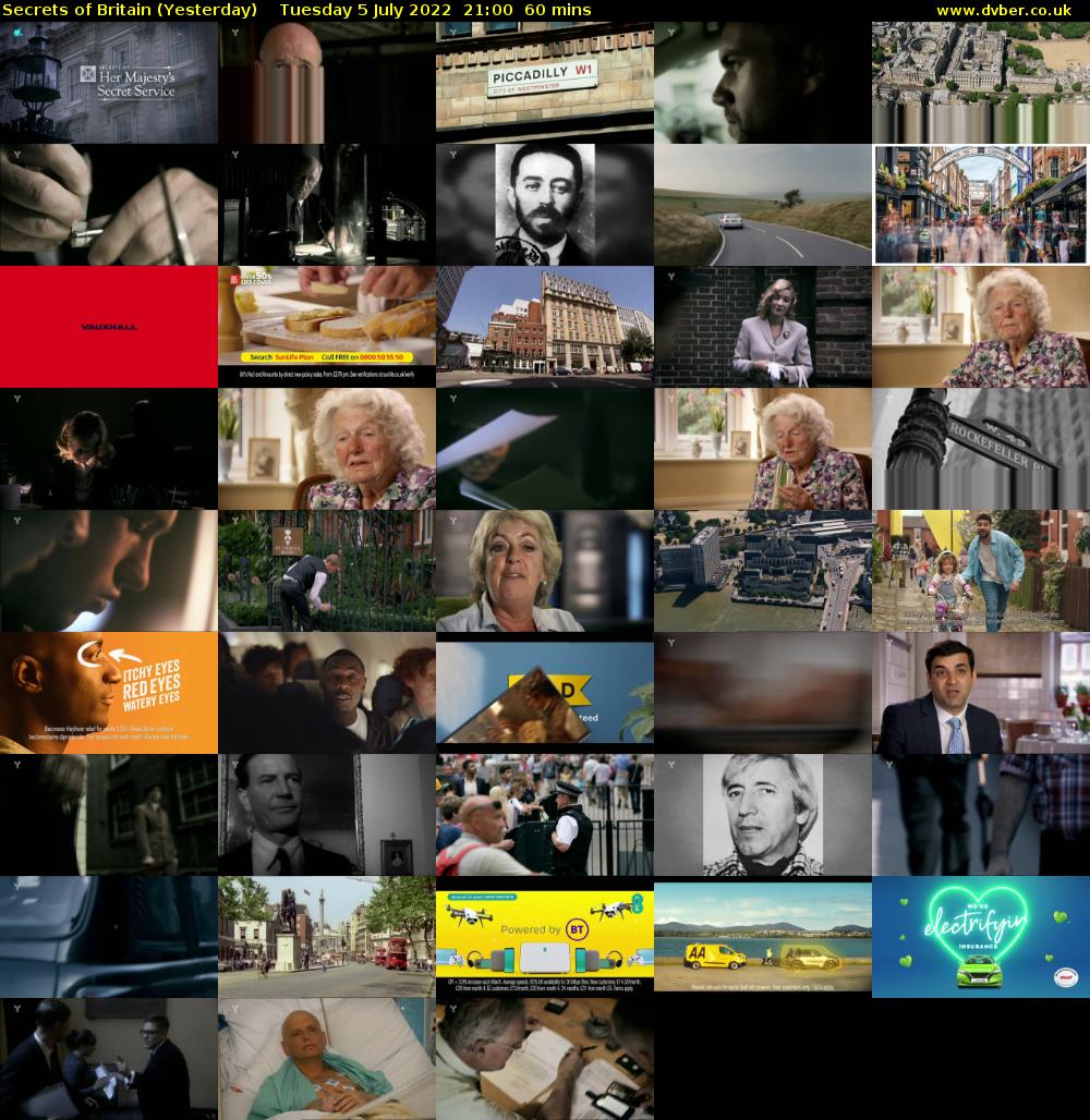 Secrets of Britain (Yesterday) Tuesday 5 July 2022 21:00 - 22:00