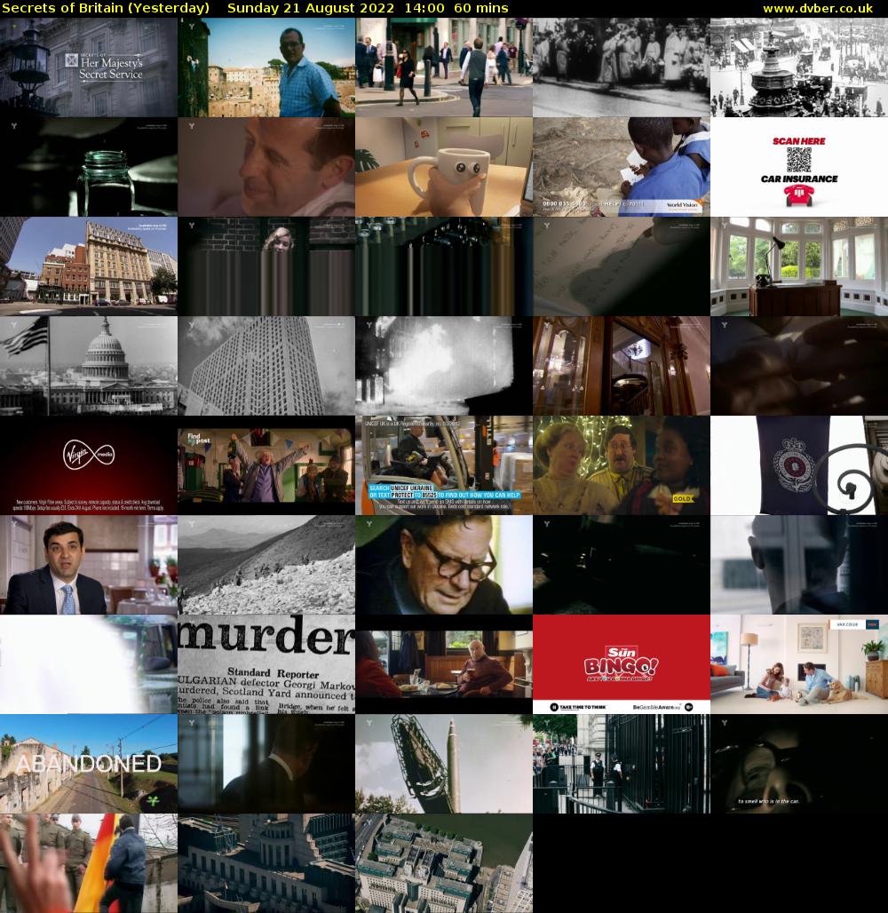 Secrets of Britain (Yesterday) Sunday 21 August 2022 14:00 - 15:00