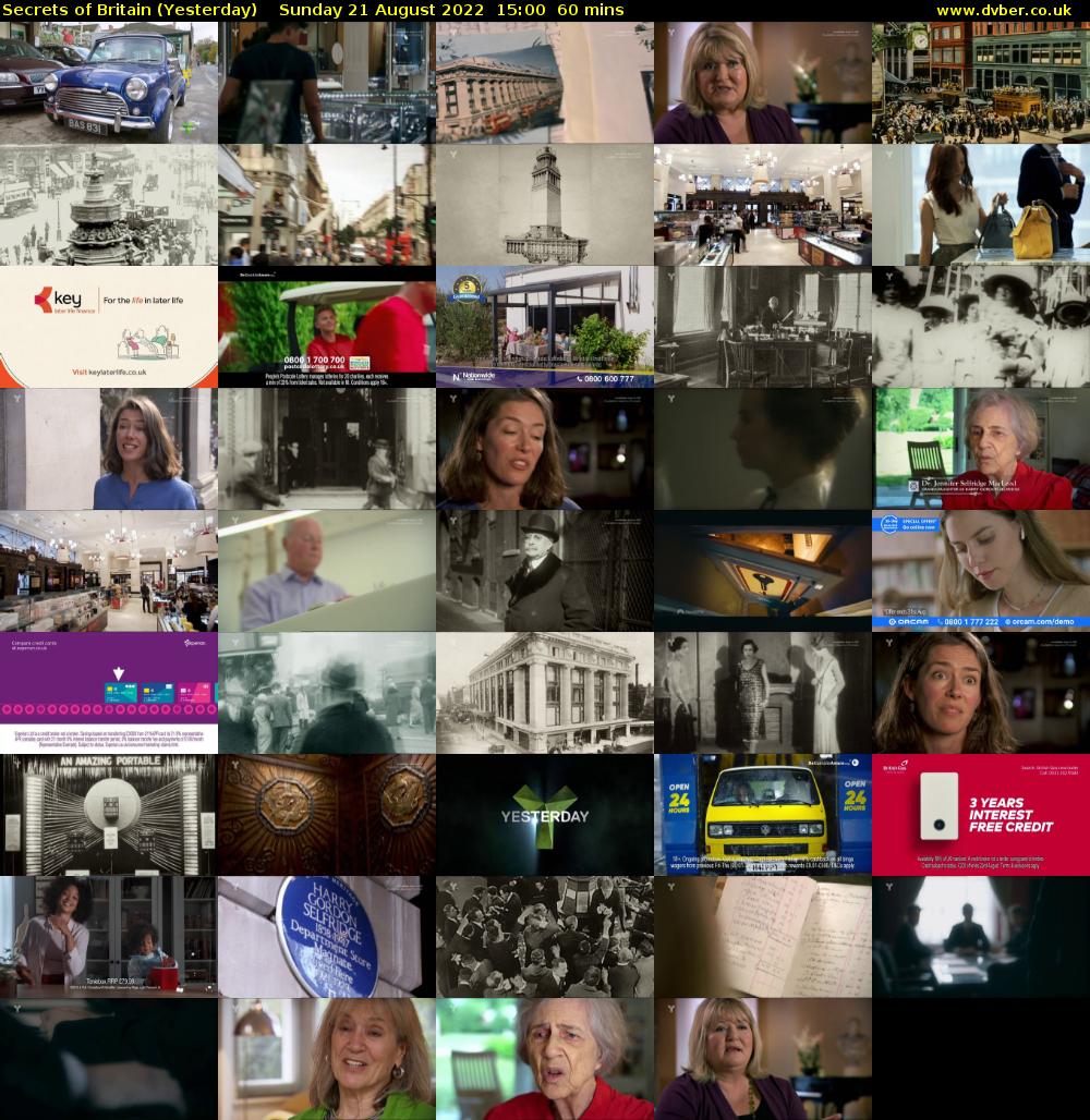 Secrets of Britain (Yesterday) Sunday 21 August 2022 15:00 - 16:00