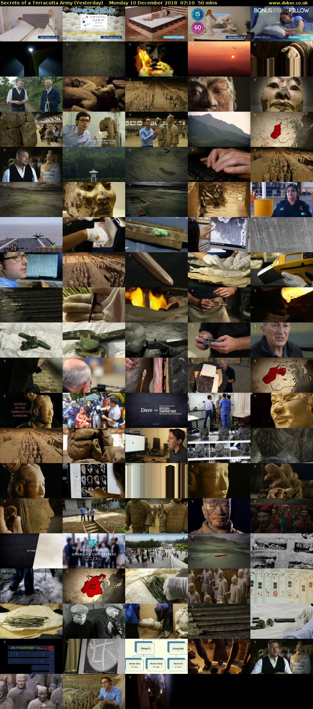 Secrets of a Terracotta Army (Yesterday) Monday 10 December 2018 07:10 - 08:00