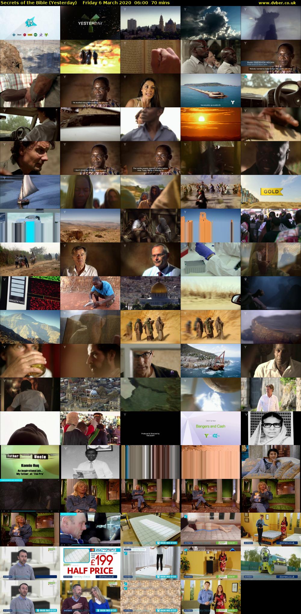 Secrets of the Bible (Yesterday) Friday 6 March 2020 06:00 - 07:10