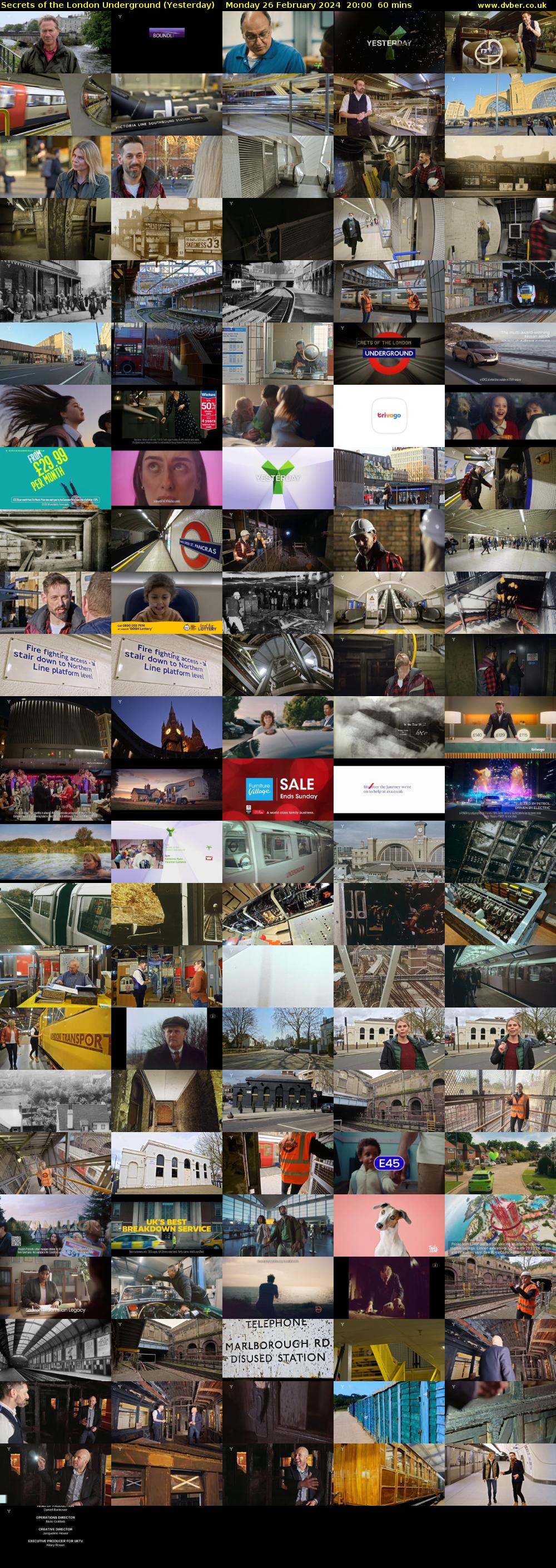 Secrets of the London Underground (Yesterday) Monday 26 February 2024 20:00 - 21:00