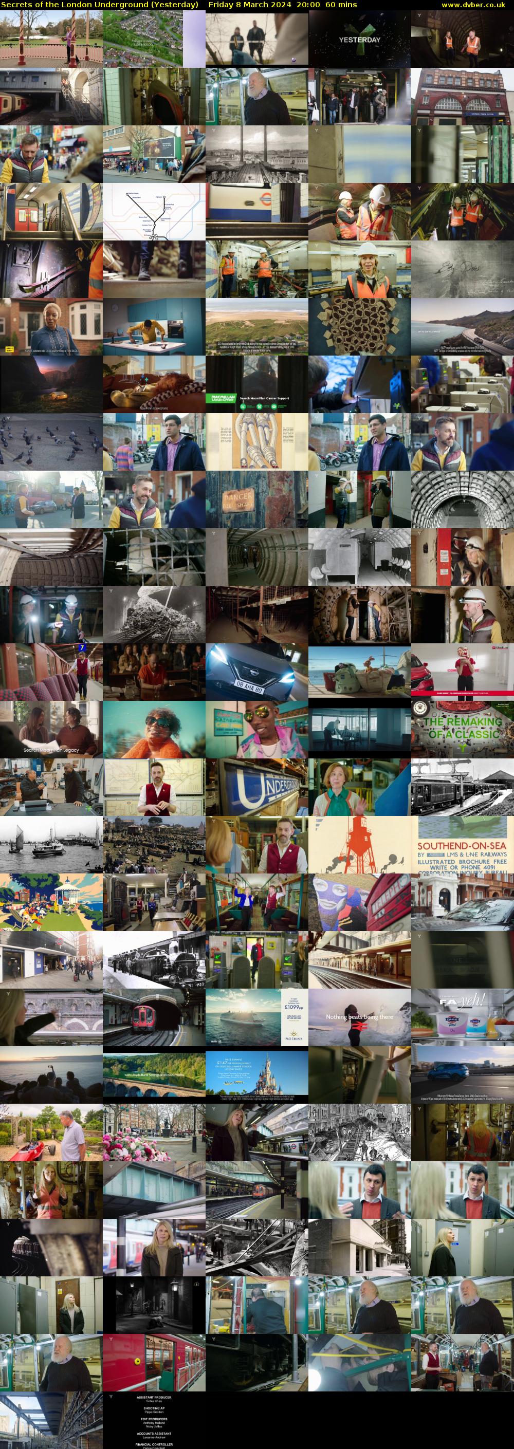 Secrets of the London Underground (Yesterday) Friday 8 March 2024 20:00 - 21:00