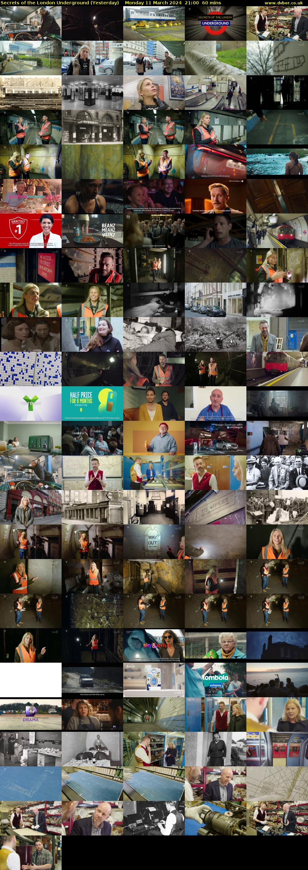 Secrets of the London Underground (Yesterday) Monday 11 March 2024 21:00 - 22:00