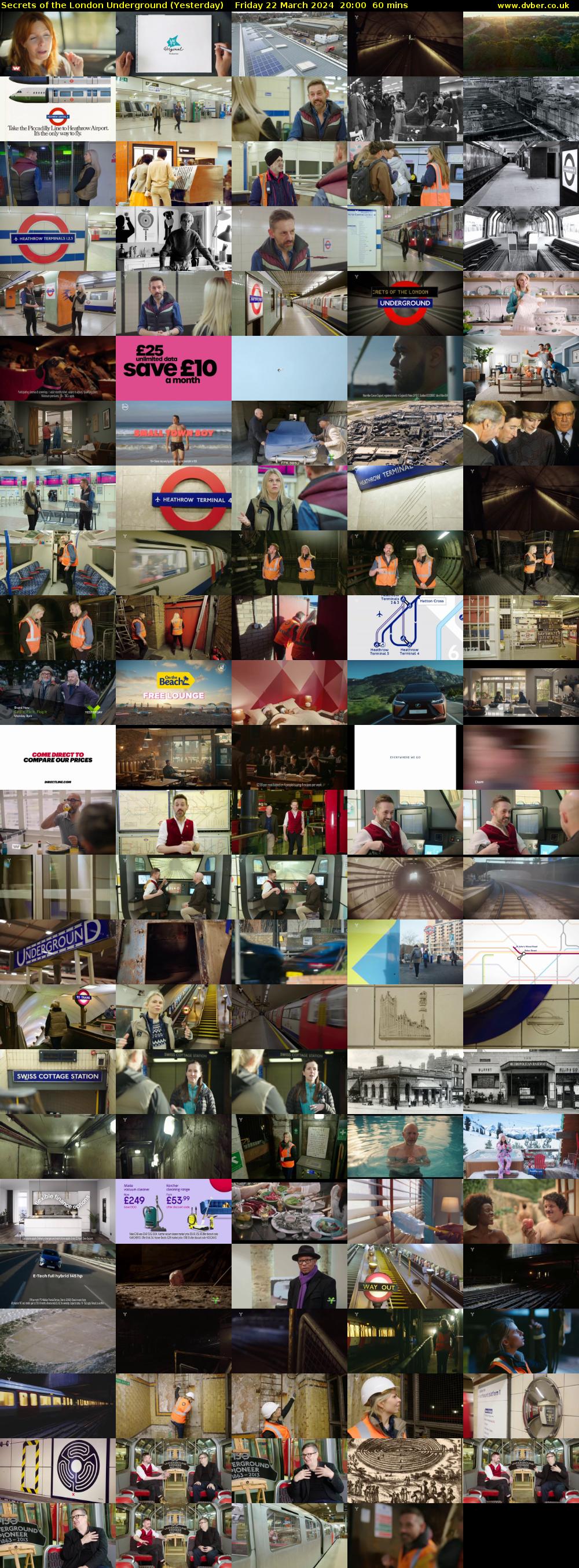 Secrets of the London Underground (Yesterday) Friday 22 March 2024 20:00 - 21:00